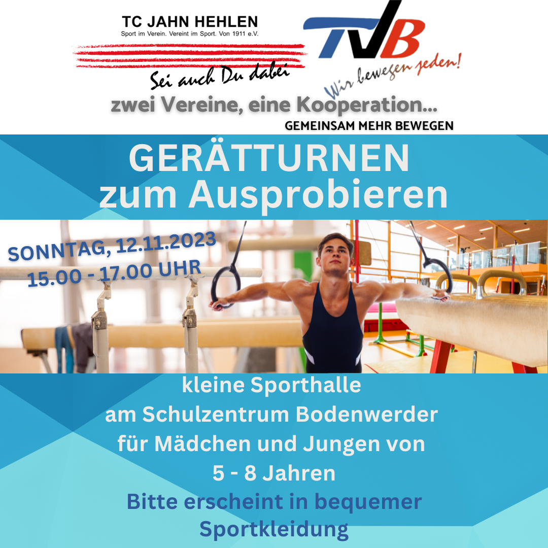 Ger Tturnen Zum Ausprobieren Tc Jahn Hehlen